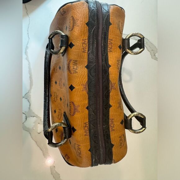 Authentic MCM Cognac Boston Style Bag - Picture 9 of 13